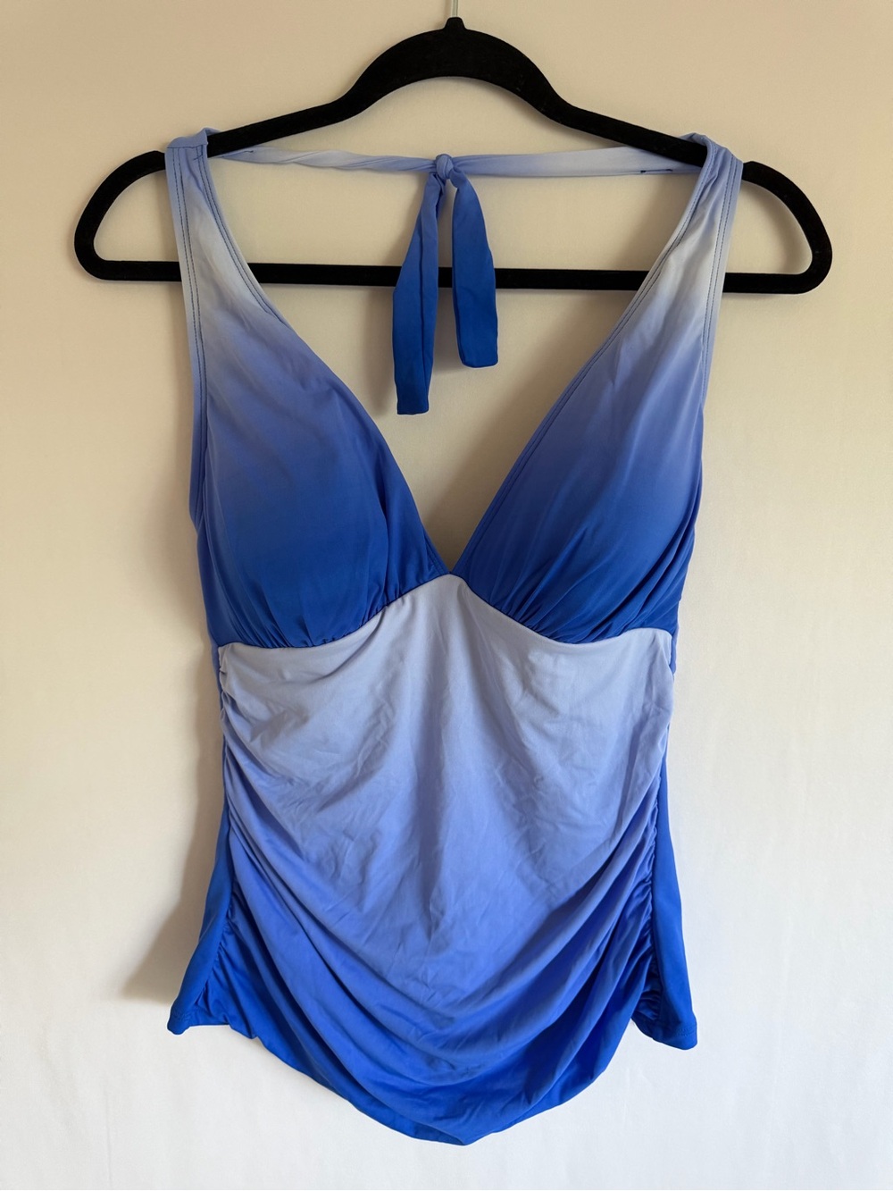 Bleu Rod Beattie Women's Halter Tankini Top in Aruba Bleu Size 10